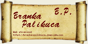 Branka Palikuća vizit kartica